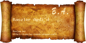 Baszler Agád névjegykártya
